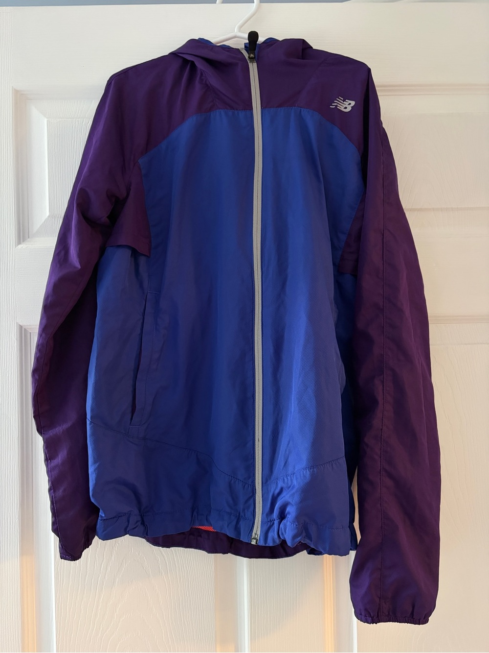 New Balance Purple and Blue Hooded Windbreaker